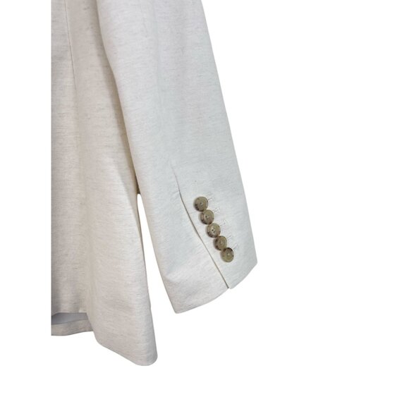J.Crew Womens Relaxed Fit Ivory Blazer Cotton/Linen Blend size 8 - Picture 9 of 11